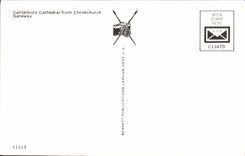 MODERN CARD Canterbury Cathedral From Christchurch