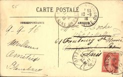 VINTAGE POSTCARD Heavy rosary during the blessing of the patients