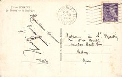 CPA Lourdes La Grotte et le Basilique