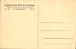 VINTAGE POSTCARD Large Hotel Of the Basilica Its Site Doors