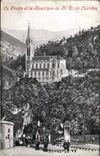 CPA Lourdes La Grotte et la Basilique de Notre Dame