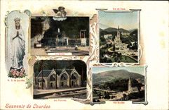 CPA Lourdes Souvenir 
