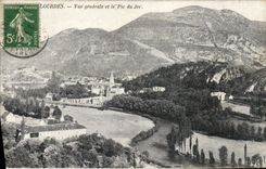 CPA Lourdes Vue Generale et le Pic du Jer