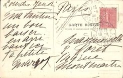 VINTAGE POSTCARD Heavy Pilgrimage in front of the Rosary