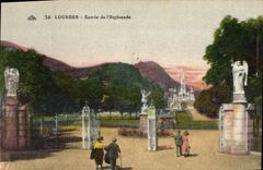 CPA Lourdes Entree de L'Esplanade