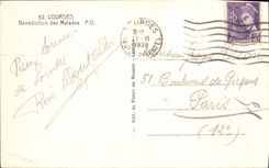 CPA Lourdes Benediction des malades