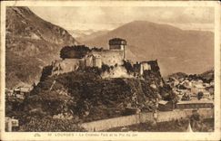 CPA Lourdes La Chateau et le Pic du Jer