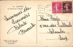 CPA Lourdes La Vierge de la Grotte