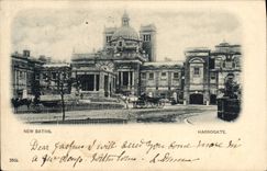 VINTAGE POSTCARD New Baths Harrogate