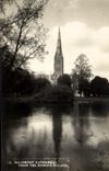 VINTAGE POSTCARD Salisbury Cathedral From The Bishops De luxe hotel