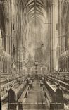 Coro de la abadía de Londres Westminster de la POSTAL de la VENDIMIA del este