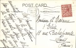 POSTAL de la VENDIMIA el filamento y el teatro de Londres de la alegría