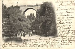 CPA Paris Buttes Chaumont Le Pont Fatal
