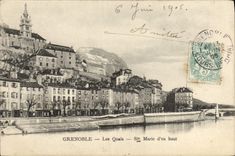 POSTAL Grenoble de la VENDIMIA los muelles co. Marie en de la tapa