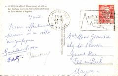 VINTAGE POSTCARD Puy In Velay the Rocks Crow Notre Dame de France and Saint Michel of Aiguilhe