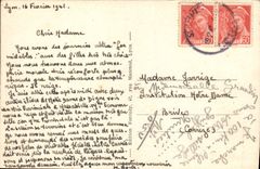 VINTAGE POSTCARD Lyon Apse of the basilica of Notre Dame