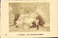 VINTAGE POSTCARD Giuliano Una Conversazione gallant