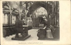 Iglesia del St Peters y de St Paul S de Appuldurcombe de la POSTAL de la VENDIMIA