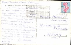 CPM Nancy Monument Alsace Lorraine