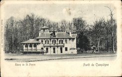 Taladro de Compiegne de la POSTAL de la VENDIMIA de la charca de St Pedro