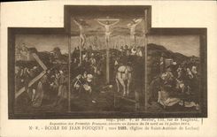 VINTAGE POSTCARD School Of Jean Fouquet Church of Saint Antoine of loaches