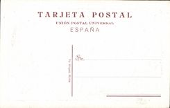 VINTAGE POSTCARD Museo Provincial Of Bleated Artes De Murcia Pastor del Grupo Lectura del Romance