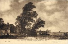 VINTAGE POSTCARD Van Rustic Goyen House at the edge of the Sea Museum of Lyon