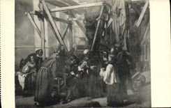 VINTAGE POSTCARD Cuadro of Shoeing Cida de Murillo Cadiz