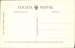 VINTAGE POSTCARD Cuadro of Shoeing Cida de Murillo Cadiz