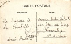 VINTAGE POSTCARD La Rochelle Places Town hall the Stations and Telegraphs Rules of Jen Goujon