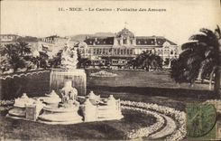 VINTAGE POSTCARD Nice the Casino Fountain Of the Loves