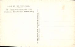 MODERN CARD Paris its Wonders Places vendome and Colonne of the Large army