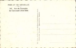 CPM Paris Et Ses Merveilles Arc De Triomphe du Carrousel