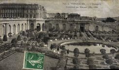 POSTAL Versalles de la VENDIMIA las estructuras del naranjal de Mansart