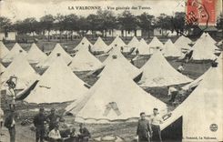VINTAGE POSTCARD Valbonne View Of the Militaria Tents