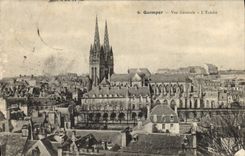 VINTAGE POSTCARD Quimper View the eveche