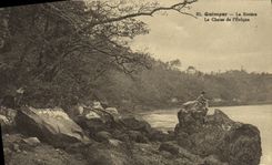 VINTAGE POSTCARD Quimper the River the Chair of the Bishop