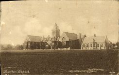 VINTAGE POSTCARD Taunton school