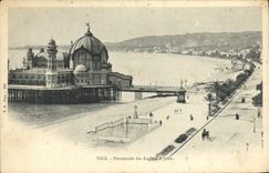 VINTAGE POSTCARD Nice Walk of the English and Pier