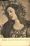 VINTAGE POSTCARD Firenze Palazzo Pitti Dettaglio Minerva Botticelli