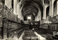 MODERN CARD the Chair God Abbey Saint Robert Abbey church Stalls and tapestries