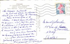 MODERN CARD the Chair God Abbey Saint Robert Abbey church Stalls and tapestries