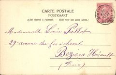 Escalera del ayuntamiento de Bruselas de la POSTAL de la VENDIMIA del león