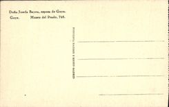 VINTAGE POSTCARD Gave Josefa Bayeu esposa of Goya Museo del Prado