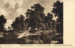 VINTAGE POSTCARD Hobbema The Outskirts off has Wood Wallace Collection London