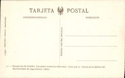 VINTAGE POSTCARD Esculturas de Saleillo Cadiz Convento de Capuchinos