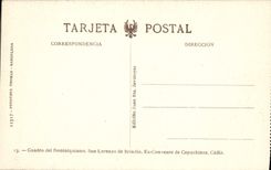 VINTAGE POSTCARD Cuadro Del Doniniquinno San Lorenzo de Brindiz Convento de Capuchinos