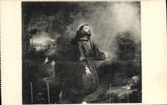 VINTAGE POSTCARD Cuadro De Murillo Cadiz Convento de Capuchinos