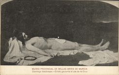 VINTAGE POSTCARD Museo Provincial Of Bleated Artes De Murcia Domingo Valdivieso Cristo