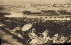 VINTAGE POSTCARD Pradera De San Isidro Goya Museo Del Prado